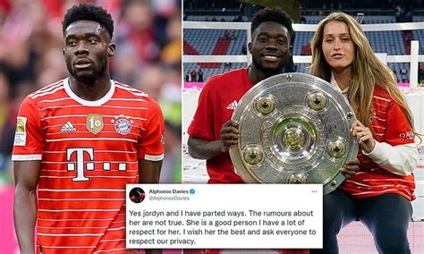 Bayern Munichs Alphonso Davies confirms break up。